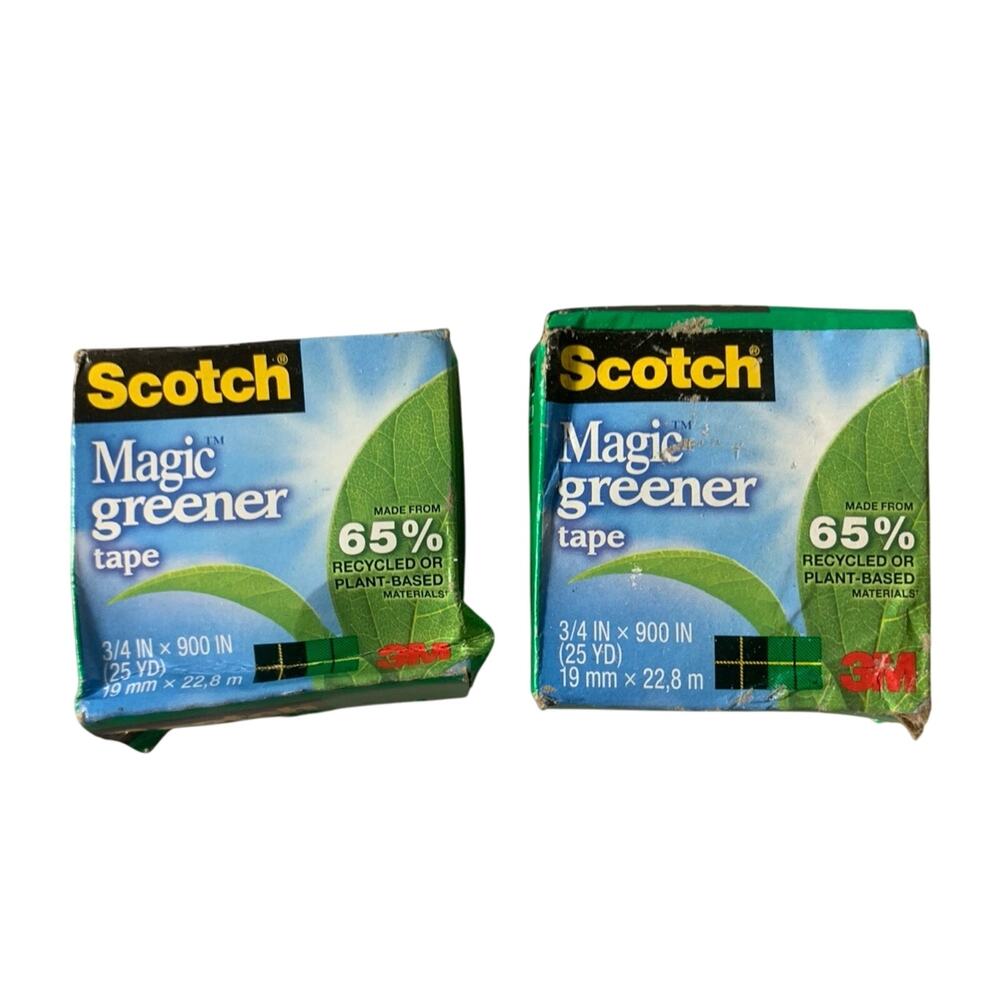 Scotch Magic Greener Tape 3/4 IN X 900 IN (25 YD) 19mm X 22,8 2 Pack